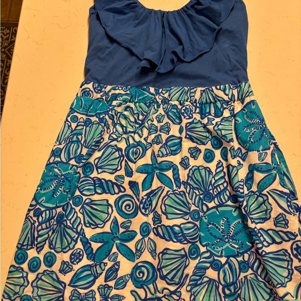 Lilly Pulitzer Blue and Teal Midi Dress